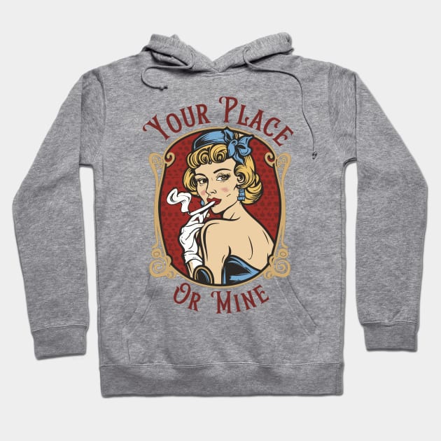 Your Place or Mine Hoodie by Blended Designs